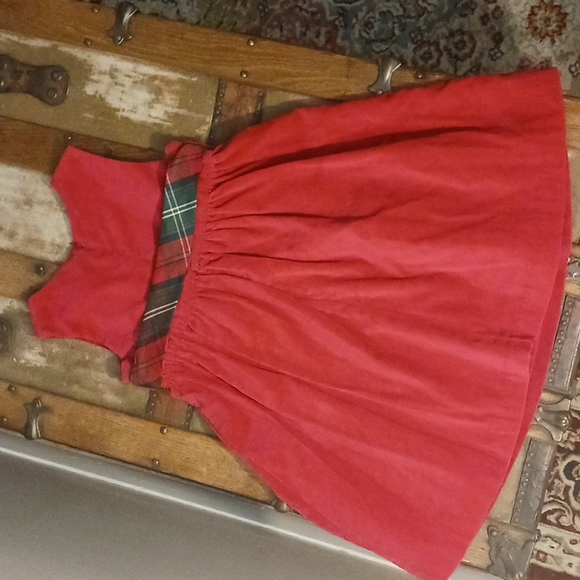 EUC Girl's Red Velure Xmas Dress - Picture 2 of 4